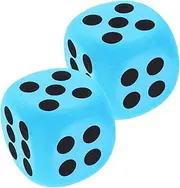 Kisangel 2Pcs Eva Dice Dice for Board Games Activities and Educational Exercises for Parties Family Gatherings and Travel Fun