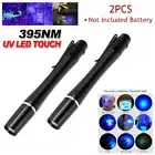 2x Mini UV Light Ultra Violet Torch LED Blacklight Flashlight Blue Purple Lamp