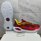 Under Armour Curry Flow 11 Basketball Bruce Lee Fire Red White Men's Size 10