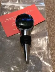 Blown Glass Wine Bottle Stopper Handmade Dichro Art Sunburst Clay & Glass