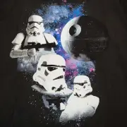 Star Wars Shirt ADULT 2XL XXL BLACK Storm Troopers DEATH STAR CASUAL MEN NWT