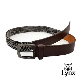 【Lynx】編織彈性休閒皮帶(皮帶伸縮自如)