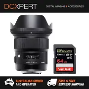 SIGMA 24MM F/1.4 DG HSM ART LENS FOR NIKON (4401955) + BONUS SANDISK SD CARD
