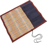 Veemoon 1Pc Bamboo Calligraphy Brush Roll Holder Case with Slots Portable Storage Organizer for Pencils Lightweight and Dampproof Design for Art Lovers and Students