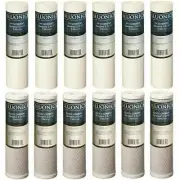 Reverse Osmosis Replacement Filters 2.5" x 9.75" Sediment & CTO Carbon Block 12p