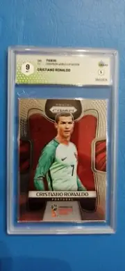 CARD no sticker Cristiano Ronaldo Panini Prizm Russia 2018 Graad no PSA no Topps