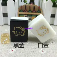 在飛比找蝦皮購物優惠-中大號凱蒂貓卡通家用白金hellokitty麻將手搓黑金牌麻