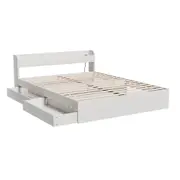 Artiss Bed Frame Single Double Queen Size with Charging Ports and 2 Drawers AURA