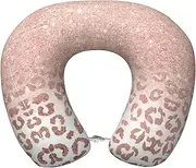 DEXNEL Rose Gold Glitter Airplane Travel Pillows, Memory Foam Pillow Suitable For Airplane,Sleeping,Travel