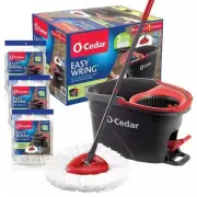 O-Cedar Easywring Microfiber Spin Mop & Bucket Floor with 3 Extra Refill