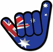 Aussie Shaka Shocker Sticker