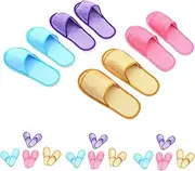 FRCOLOR Linen Slippers 20 Pair Pack Nonslip Home Slippers Lightweight Disposable Unisex for Women Men
