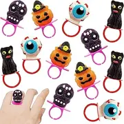 Fruidles Halloween Candy Rings, Hard, Individually Wrapped (48-Pack)