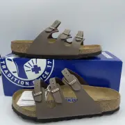 NEW Birkenstock Women's Florida Soft Footbed Sandal Comfortable - Mocha 37/6w/4m