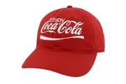 Coca-Cola Embroidered Logo Red Adjustable Hat