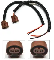 Extension Wire Pigtail Female U 9006XS HB4A Two Harness Head Light Bulb Socket