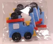 5 Blue Choo Choo Trains 3D Stickers (NEW)