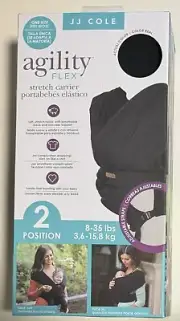 JJ Cole Agility Flex Stretch Carrier Black One Size 3,6-15.8kg NEW SEALED