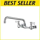12-Inch Heavy Duty Brass Swivel Spout Faucet - Perfect for Kitchens & Laundries