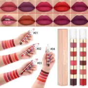 5 In 1 Matte Lipstick Velvet Lip Tint Long Lasting Lip Gloss Set Cosmetic Kit