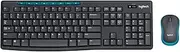 LOGITECH MK275 Wireless Keyboard and Mouse Set, Full-Size Membrane, QWERTY, Black, 2.4GHz RF, USB, Windows PC, 104 Keys, 3 AA Batteries (Keyboard), 1 AA Battery (Mouse), Ambidextrous, 10-Meter Range