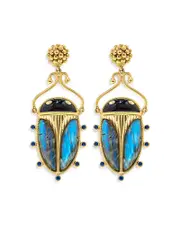 Capucine de Wulf Scarab Berry Drop Earrings