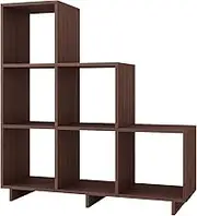 BRV Furniture Nut-Brown Decorative Shelf | 5 Spacious Compartments | Ideal for Contemporary Homes | Made in Brazil | BE 19-164