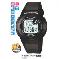 在飛比找蝦皮購物優惠-全新CASIO手錶(美運公司)F-200W-1A【10年電池