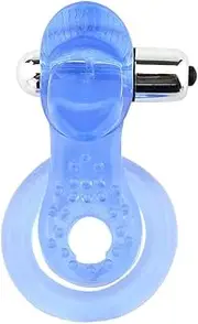 Longer, Harder, Stronger Vibrating Tongue Ring - /Blue