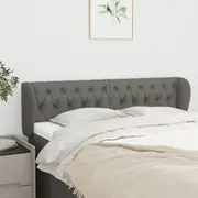 vidaXL Headboard with Ears Dark Grey 163 cm Fabric