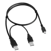 USB Y Charger +Data SYNC Cable Cord For Magellan Roadmate RM 9020/T-LM 9055/LM/T