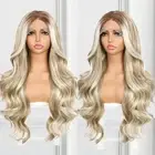 Highlight Blonde Lace Front Wig for Women 13x4 Body Wave Synthetic Wigs Balay...
