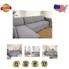 Versatile Dark Grey Sofa Protector for L-Shaped Furniture - Easy Care