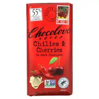 在飛比找iHerb優惠-[iHerb] Chocolove 辣椒和櫻桃夾心黑巧克力，