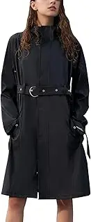 [HALO RAIN] Raincoat for Women Waterproof Rain Jackets with Hood Lightweight Single Breasted Trench Coat Windbreaker with Belt