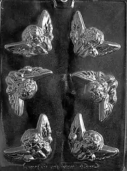 CHERUB mold Chocolate Candy soap making hearts valentine love cherubs angle