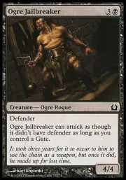 1x FOIL Ogre Jailbreaker Return to Ravnica MtG Magic Black Common 1 x1 Card