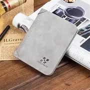Men's Wallet Retro Wallet Thin Style Fashion Casual Frosted Leather Horizontal and Vertical Style,Gray