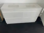 BATHROOM VANITY 1500MM x 460MM SOFT CLOSING DRAWER / STONE TOP