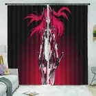Red Starter Cartoon Girl 3D Blockout Photo Print Curtain Fabric Curtains Window