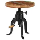 vidaXL Side Table 45x(45-62) cm Solid Reclaimed Wood and Cast Iron BMG
