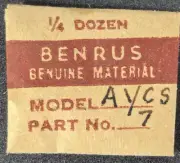 Pack of 3 NOS Genuine Benrus Watch Cal AYCS Third Wheel & Pinion Part# 7 / 210
