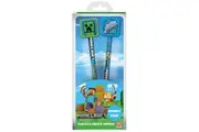 Minecraft Icon Pencil and Topper (Pack of 2) (Blue/Green) (One Size)