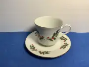 Kashima Holly Teacup And Saucer Set New