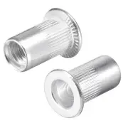 50 x #10-24 Rivet Nuts Aluminium Alloy Knurled Flat Head Threaded Insert Nut
