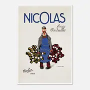 Galrie Nicolas Fine Bottles Vintage Poster by Jules Isnard Dransy Timeless French Art, Poster Only, A0 84 x 119cm (33 X 47inch)