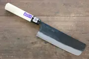 Kanetsune White Steel No.2 Kurouchi Nakiri Japanese Knife 165mm Magnolia Handle