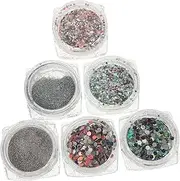 HAKIDZEL Nail Charms Crystal Bright Powder Sparkly Gel Nail Polish Reflective Nail Glitter for Nails