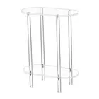 Clear Acrylic Side Table 2 Tiers Small Bedside Table for Cafe Dorm Home