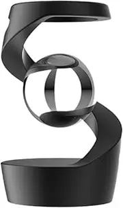 Amagogo Gravity Defying Kinetic Desk Toy Desktop Rotating Gyroscope for Gift Levitating Ball, Black Silver Ball